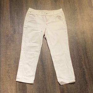 The Limited White Crop Jeans